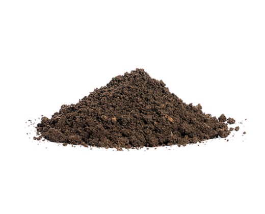 Zwarte grond losgestort